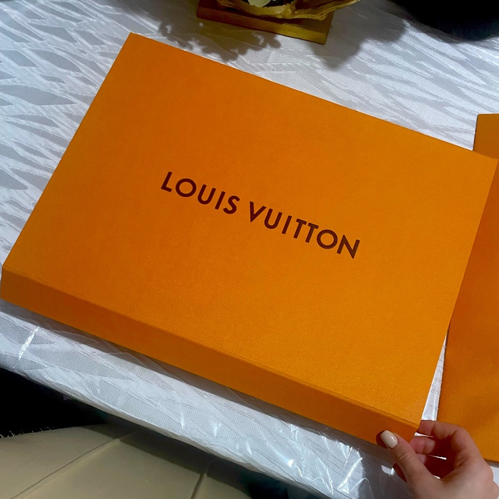 Louis Vuitton Box, ribbon, tissue paper and bag